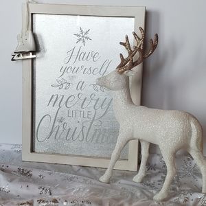 Silver vintage weathered Christmas wall decor